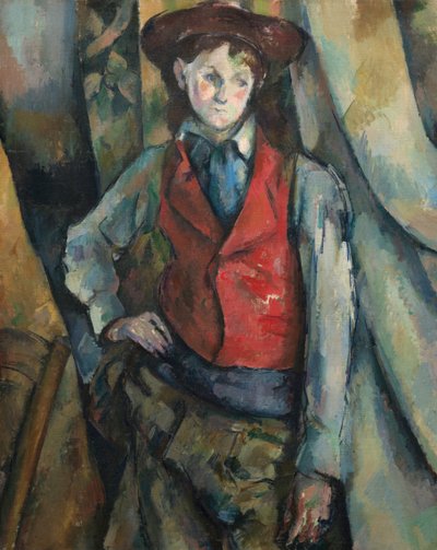 Junge im roten Westchen von Paul Cézanne